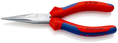 KNIPEX 29 25 160 Telephone Pliers with multi-component grips chrome-plated 160 mm