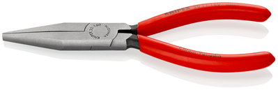 KNIPEX 30 11 160 SB Long Nose Pliers plastic coated black atramentized 160 mm (self-service card/blister)