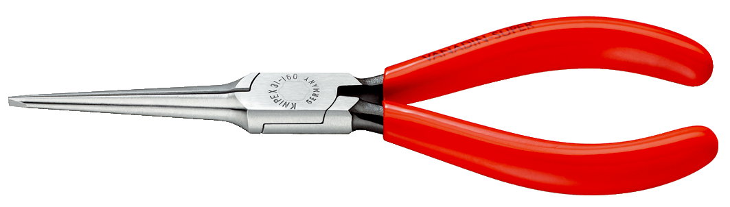 KNIPEX 31 11 160 Flat Nose Pliers (Needle-Nose Pliers) with plastic coating black atramentized 160 mm