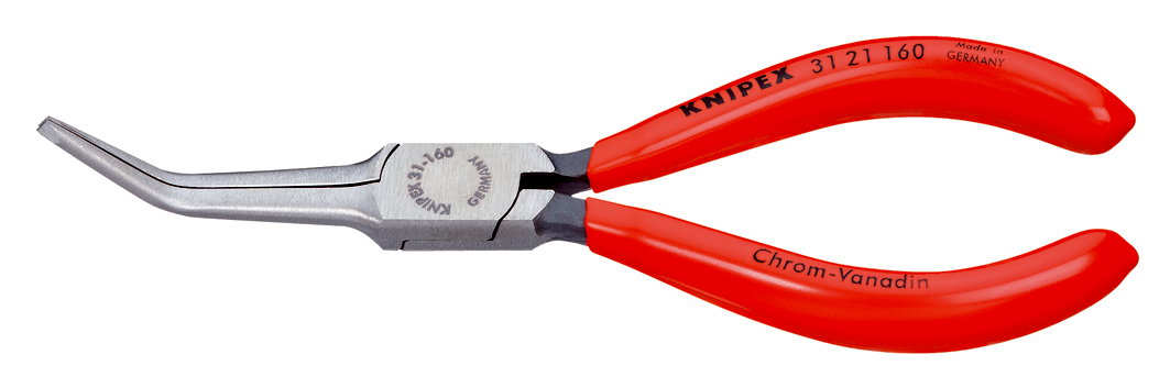 KNIPEX 31 21 160 Flat Nose Pliers (Needle-Nose Pliers) with plastic coating black atramentized 160 mm