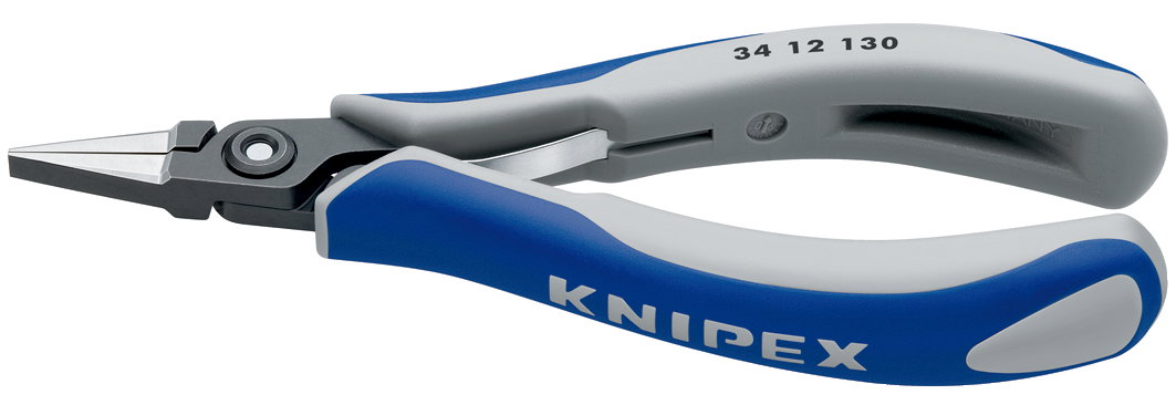 KNIPEX 34 12 130 Precision Electronics Gripping Pliers with multi-component handles burnished 130 mm