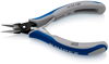KNIPEX 34 52 130 Precision Electronics Gripping Pliers with multi-component grips burnished 130 mm