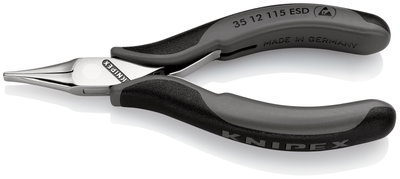 KNIPEX 35 12 115 ESD Electronics Pliers ESD with multi-component grips 115 mm