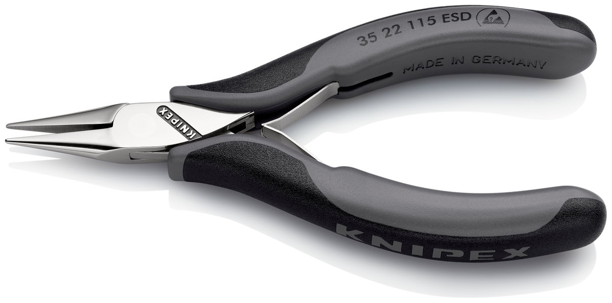 KNIPEX 35 22 115 ESD Electronics Pliers ESD with box joint with multi-component handles 115 mm – Image 2 of 6