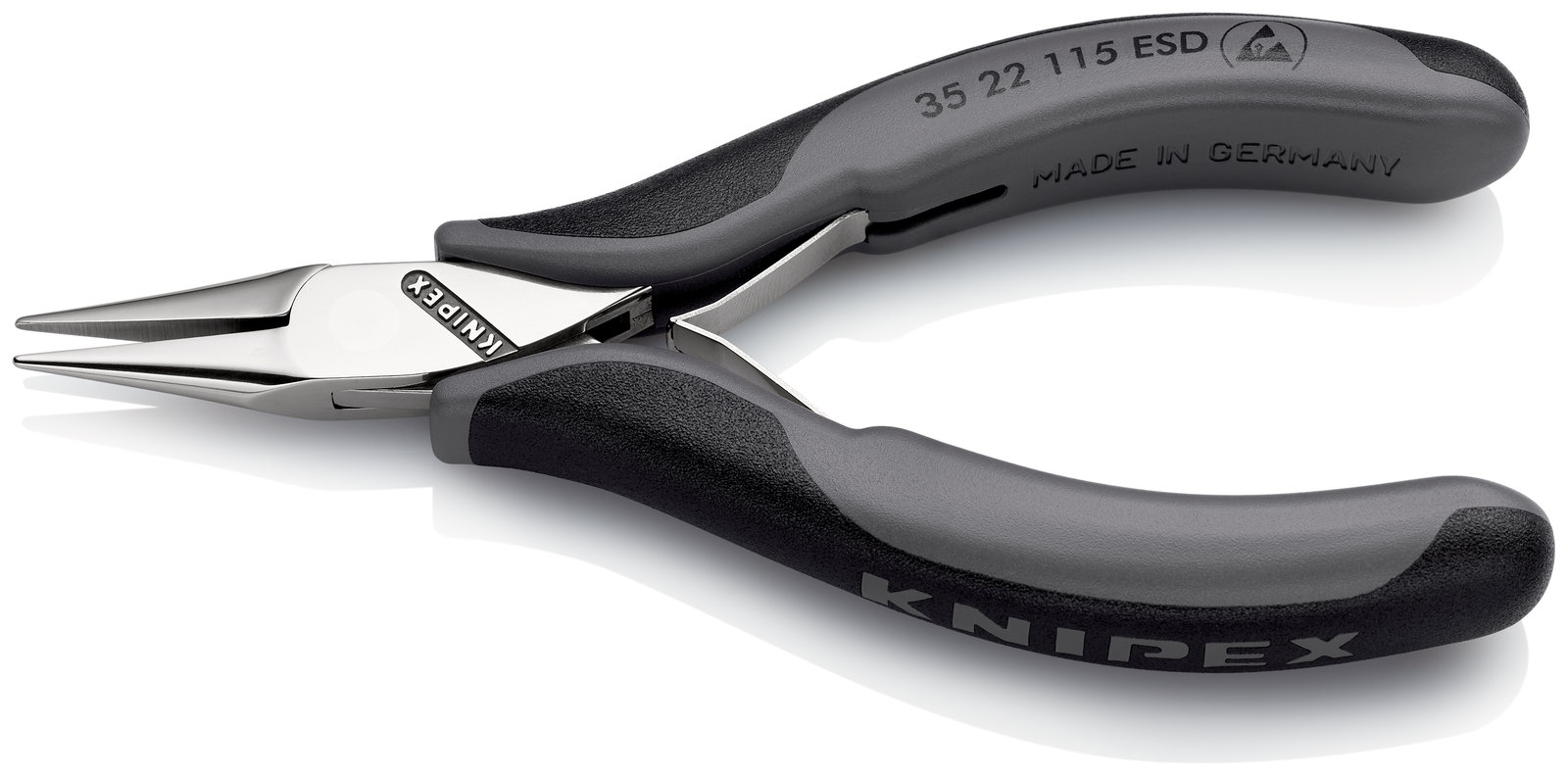 KNIPEX 35 22 115 ESD Electronics Pliers ESD with box joint with multi-component handles 115 mm – Image 2 of 6