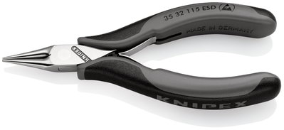 KNIPEX 35 32 115 ESD Electronics Pliers ESD with multi-component grips 115 mm