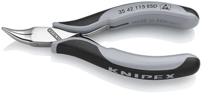 KNIPEX 35 42 115 ESD Electronics Pliers ESD with multi-component grips mirror polished 115 mm