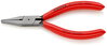 KNIPEX 37 11 125 Flat Nose Pliers for precision mechanics plastic coated black atramentized 125 mm
