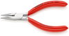 KNIPEX 37 33 125 Flat Nose Pliers for precision mechanics plastic coated chrome-plated 125 mm