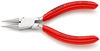 KNIPEX 37 43 125 Flat Nose Pliers for precision mechanics plastic coated chrome-plated 125 mm