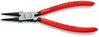 KNIPEX 44 11 J2 Circlip Pliers for internal circlips in bore holes plastic coated black atramentized 180 mm