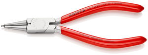 KNIPEX 44 13 J0 Circlip Pliers for internal circlips in bore holes plastic coated chrome-plated 140 mm