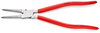 KNIPEX 44 13 J4 Circlip Pliers for internal circlips in bore holes plastic coated chrome-plated 320 mm