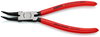 KNIPEX 44 31 J22 Circlip Pliers for internal circlips in bore holes 45° bent plastic coated black atramentized 180 mm