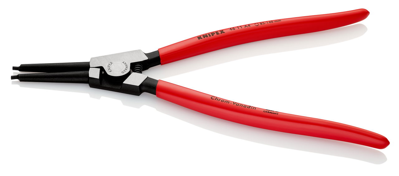 KNIPEX 46 11 A4 Circlip Pliers for external circlips on shafts with plastic coating black atramentized 320 mm