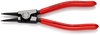 KNIPEX 46 11 G1 Circlip Pliers for grip rings on shafts plastic coated black atramentized 140 mm