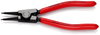 KNIPEX 46 11 G2 Circlip Pliers for grip rings on shafts plastic coated black atramentized 140 mm