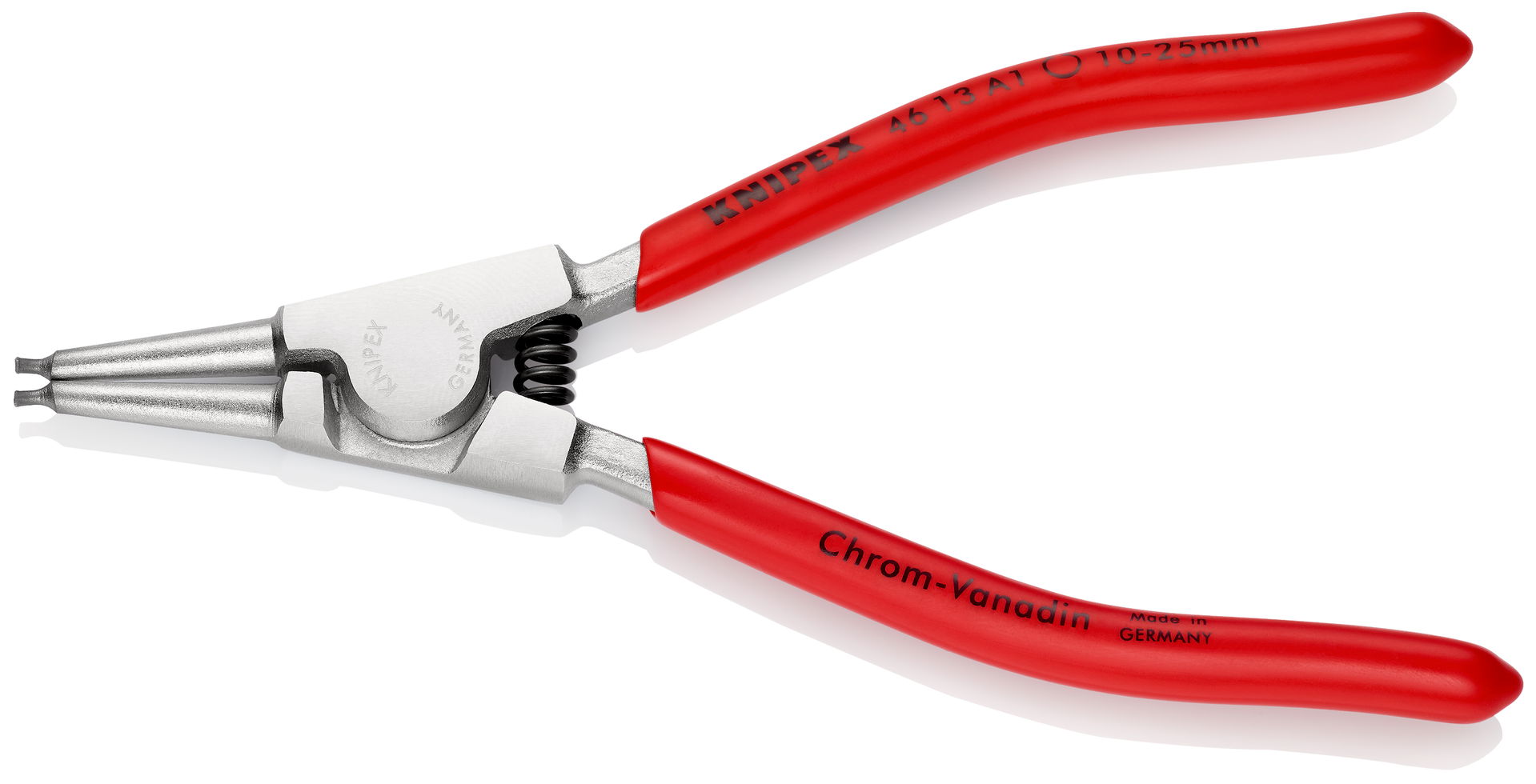 KNIPEX 46 13 A1 Circlip Pliers for external circlips on shafts with plastic coating chrome-plated 140 mm