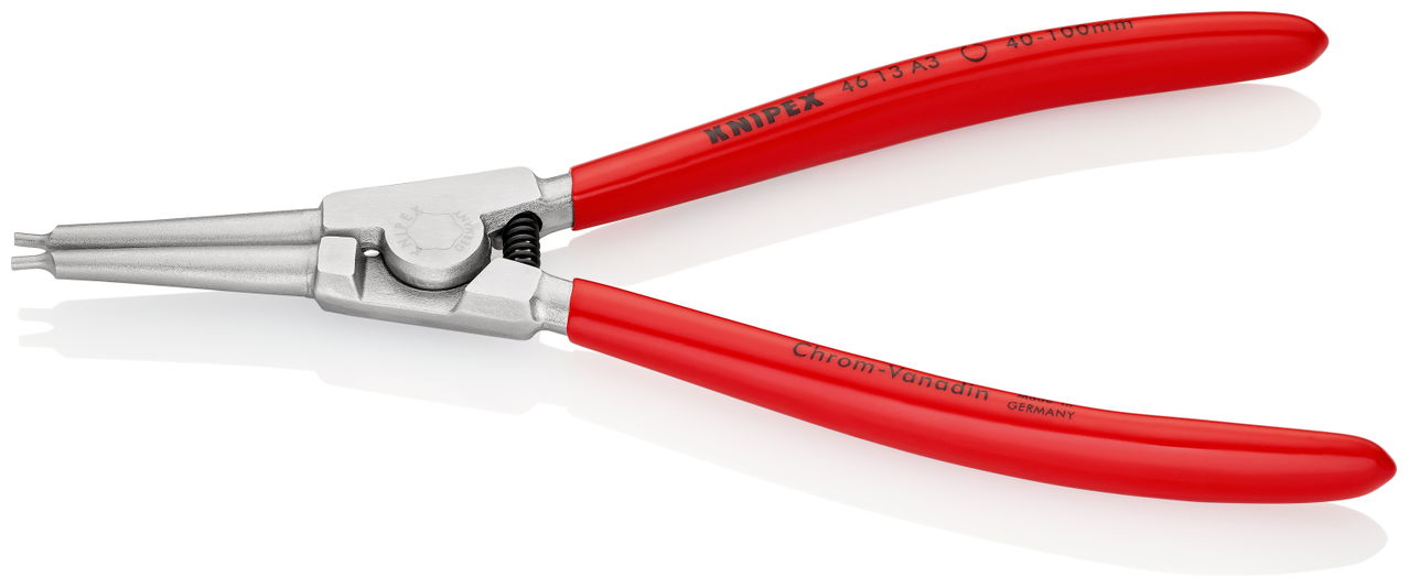 KNIPEX 46 13 A3 Circlip Pliers for external circlips on shafts with plastic coating chrome-plated 210 mm