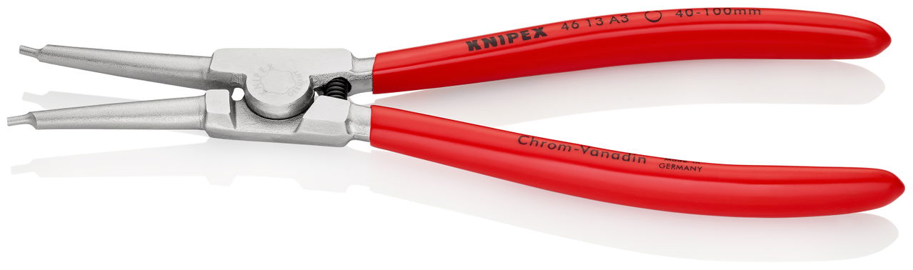 KNIPEX 46 13 A3 Circlip Pliers for external circlips on shafts with plastic coating chrome-plated 210 mm – Image 2 of 2