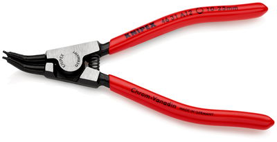 KNIPEX 46 31 A12 Circlip Pliers for external circlips on shafts 45° bent plastic coated black atramentized 130 mm