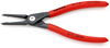 KNIPEX 48 11 J2 Precision Circlip Pliers for internal circlips in bore holes with non-slip plastic coating grey atramentized 180 mm