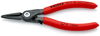 KNIPEX 48 31 J0 Precision Circlip Pliers for internal circlips in bore holes with overstretching limiter with non-slip plastic coating grey atramentized 140 mm