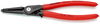 KNIPEX 48 31 J3 Precision Circlip Pliers for internal circlips in bore holes with overstretching limiter with non-slip plastic coating grey atramentized 225 mm