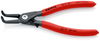 KNIPEX 48 41 J21 Precision Circlip Pliers for internal circlips in bore holes with non-slip plastic coating grey atramentized 165 mm