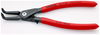 KNIPEX 48 41 J31 Precision Circlip Pliers for internal circlips in bore holes with non-slip plastic coating grey atramentized 210 mm