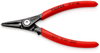 KNIPEX 49 31 A0 Precision Circlip Pliers for external circlips on shafts with overstretching limiter with non-slip plastic coating grey atramentized 140 mm