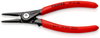KNIPEX 49 31 A0 Precision Circlip Pliers for external circlips on shafts with overstretching limiter with non-slip plastic coating grey atramentized 140 mm