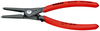 KNIPEX 49 31 A2 Precision Circlip Pliers for external circlips on shafts with overstretching limiter with non-slip plastic coating grey atramentized 180 mm
