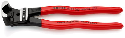 KNIPEX 61 01 200 SB Bolt End Cutting Nipper high lever transmission plastic coated black atramentized 200 mm (self-service card/blister)
