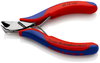 KNIPEX 62 12 120 Electronics Oblique Cutting Nipper with multi-component grips 120 mm
