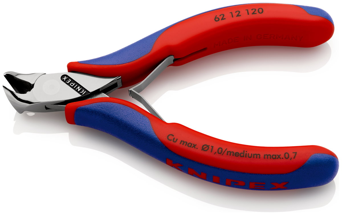 KNIPEX 62 12 120 Electronics Oblique Cutting Nipper with multi-component handles 120 mm – Image 2 of 4