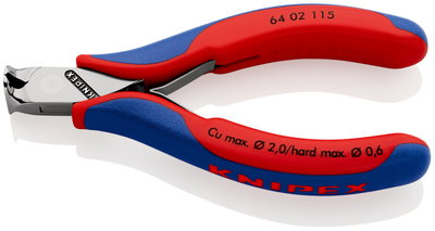 KNIPEX 64 02 115 Electronics End Cutting Nipper with multi-component grips 115 mm