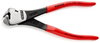 KNIPEX 67 01 200 SB High Leverage End Cutting Nipper plastic coated black atramentized 200 mm (self-service card/blister)