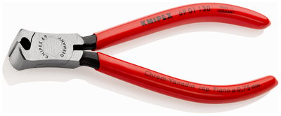 KNIPEX 69 01 130 End Cutting Nipper for mechanics plastic coated black atramentized 130 mm