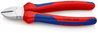KNIPEX 70 05 180 SB Diagonal Cutter with multi-component grips chrome-plated 180 mm (self-service card/blister)