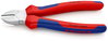 KNIPEX 70 05 180 SB Diagonal Cutter with multi-component grips chrome-plated 180 mm (self-service card/blister)