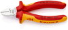 KNIPEX 70 06 140 SB Diagonal Cutter insulated with multi-component grips, VDE-tested chrome-plated 140 mm (self-service card/blister)
