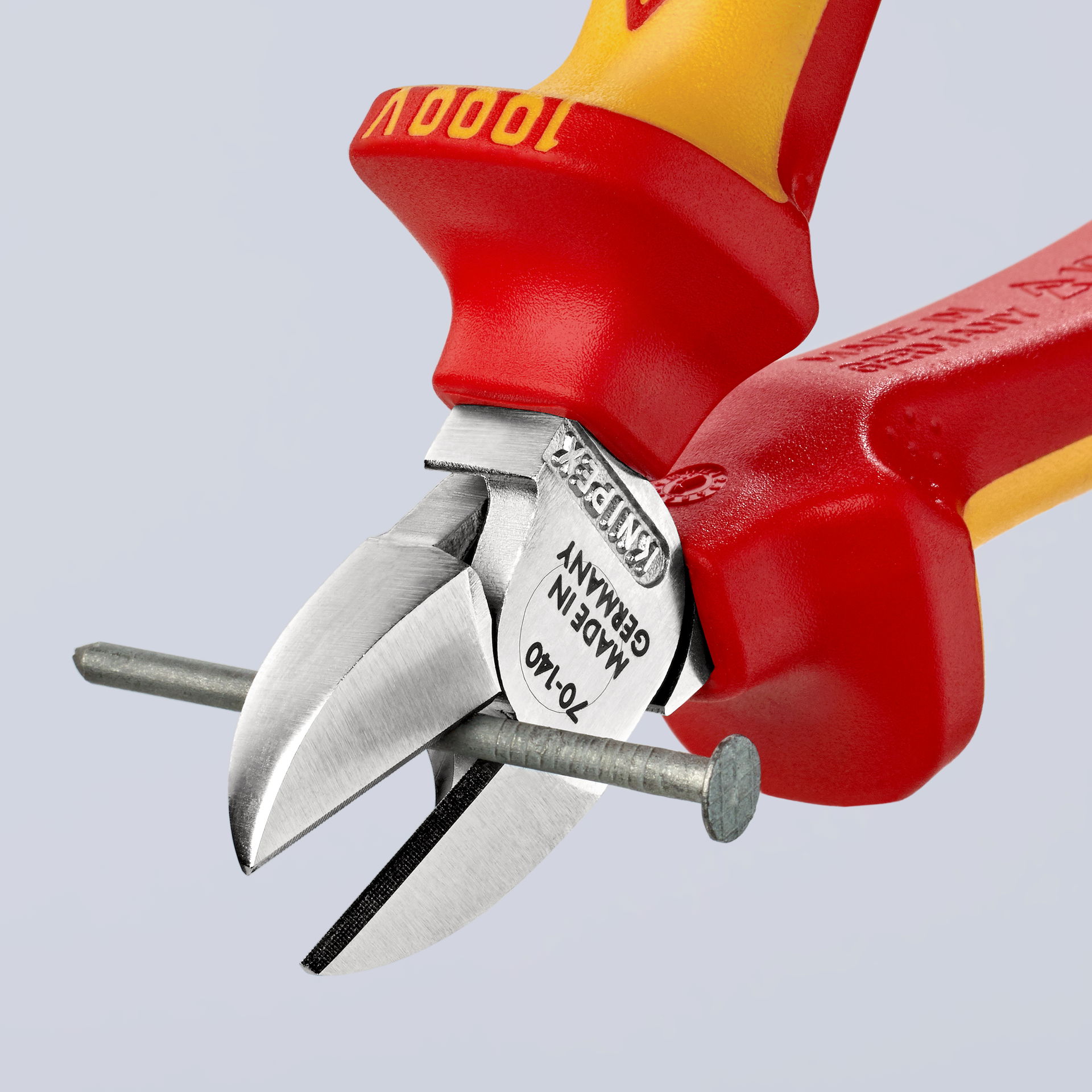 KNIPEX 70 06 140 SB Diagonal Cutter insulated with multi-component grips, VDE-tested chrome-plated 140 mm – Image 4 of 7