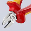 KNIPEX 70 06 140 SB Diagonal Cutter insulated with multi-component grips, VDE-tested chrome-plated 140 mm (self-service card/blister)