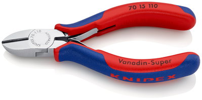 KNIPEX 70 15 110 Diagonal Cutter with multi-component grips chrome-plated 110 mm