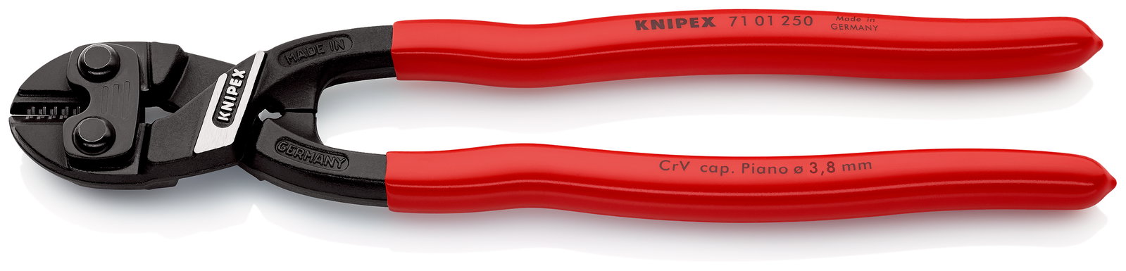 KNIPEX 71 01 250 CoBolt® XL Compact Bolt Cutter with plastic coating black atramentized 250 mm
