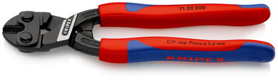 KNIPEX 71 02 200 SB CoBolt® Compact Bolt Cutter with slim multi-component grips black atramentized 200 mm (self-service card/blister)