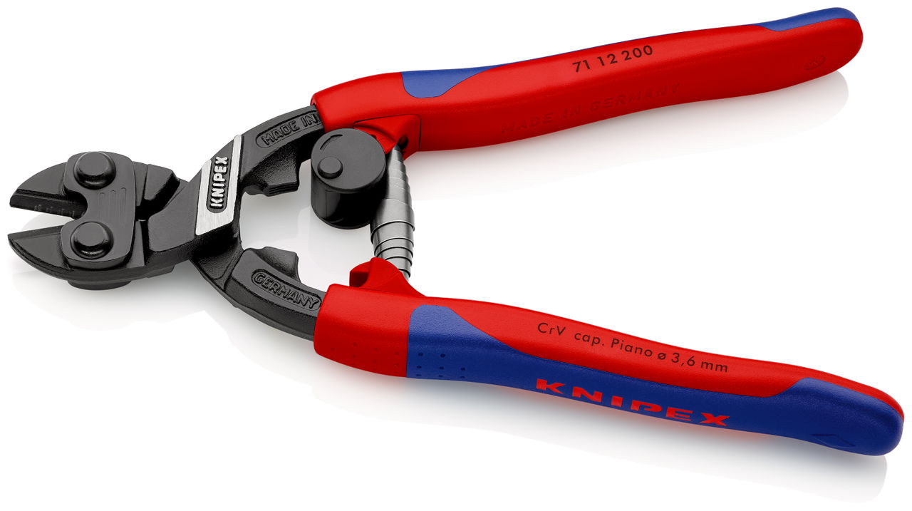 KNIPEX 71 12 200 CoBolt® Compact Bolt Cutter with slim multi-component grips black atramentized 200 mm – Image 2 of 3