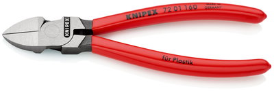 KNIPEX 72 01 160 Diagonal Cutters for plastics plastic coated 160 mm
