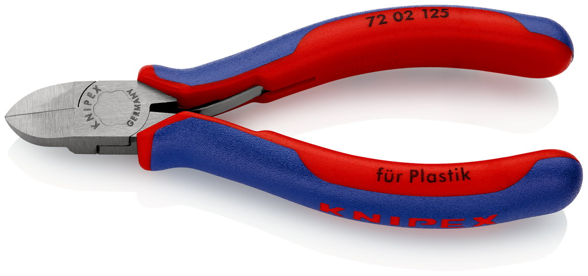 KNIPEX 72 02 125 Diagonal Cutters for plastics with multi-component handles 125 mm